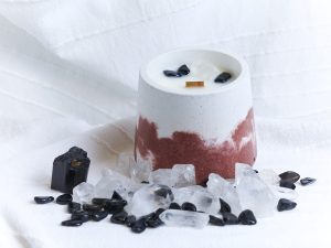 Vela artesanal Svadishthana para meditación y mindfulness