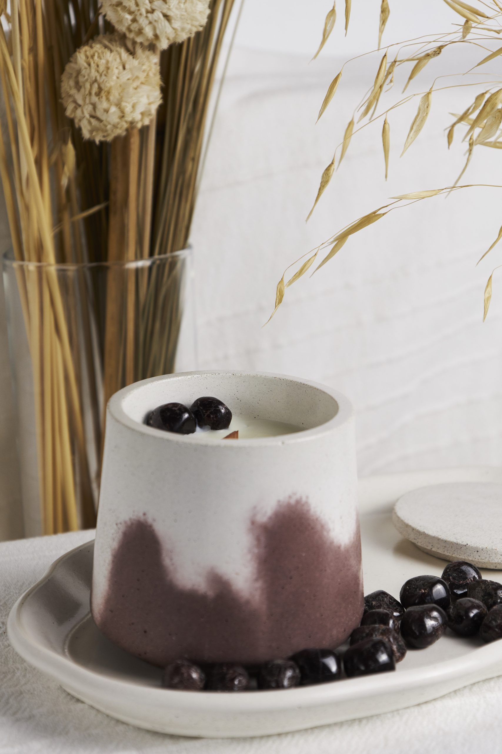 Vela de soja aromática de vino Bacus · edición especial limitada 4 Detalle de la vela aromática Bacus, aroma a vino