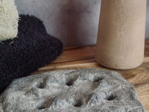 jabonera de cemento artesanal para jabón sólido ISHI